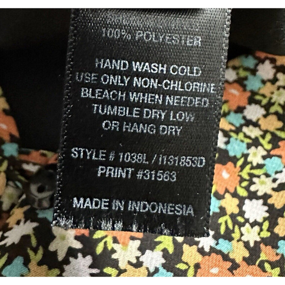 Enfocus Studio Womens Dress 4 Black Orange Ditsy Floral Cottagecore Prairie Midi - Picture 13 of 13